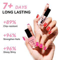 Nailshion lifestyle manicure on table illustrating salon results