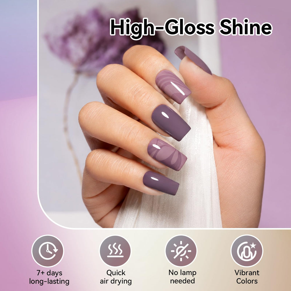 Nailshion manicure in use hands applying polish for quick-dry, at-home salon look