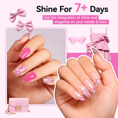 Nailshion layered ombré application displaying customizable density and creative nail art ideas