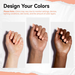 Nailshion applied on fingernails in French-style manicure for polished look