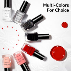 Nailshion open bottle texture pour shows creamy consistency and self-leveling
