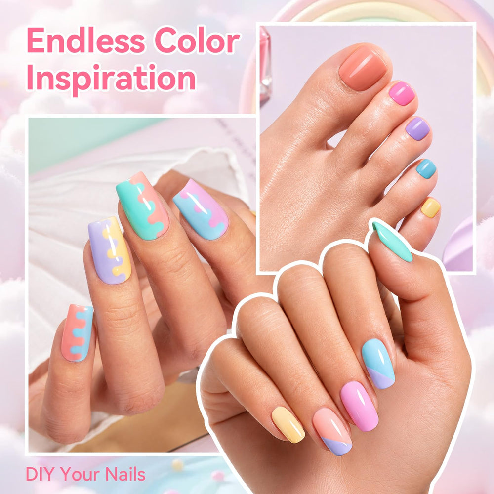 Nailshion polish being applied to nails demonstrating easy DIY benefit