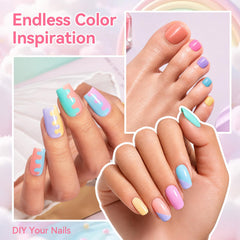 Nailshion polish being applied to nails demonstrating easy DIY benefit