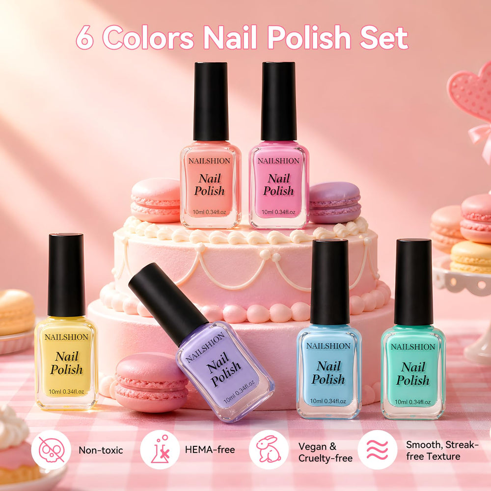 Nailshion glossy texture close-up highlighting high-shine durable finish