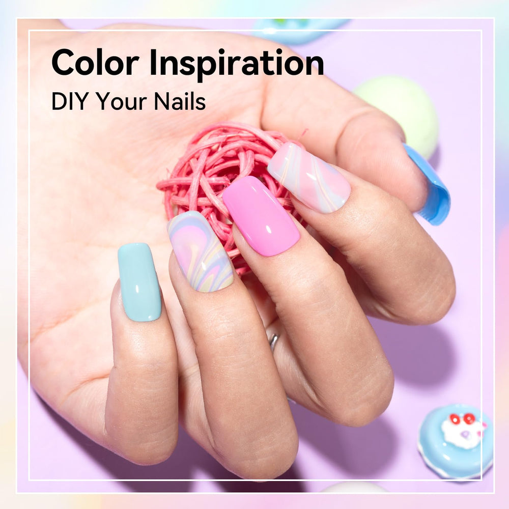 Nailshion manicure in use demonstrating fast-dry glossy finish for quick styling benefit