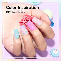 Nailshion manicure in use demonstrating fast-dry glossy finish for quick styling benefit