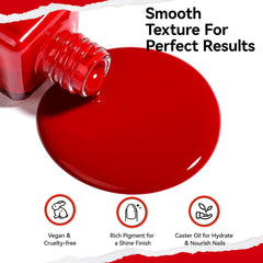 Nailshion brush stroke closeup displays smooth application and rich pigment