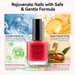 Nailshion 15ml bottle next to coin to show compact travel-friendly size