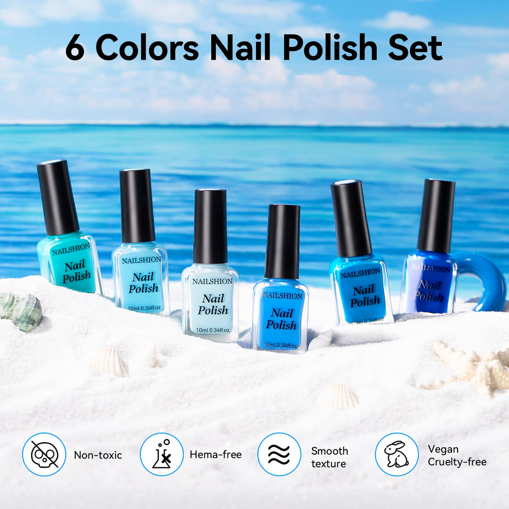 Nailshion polish next to hand to show bottle size and application control