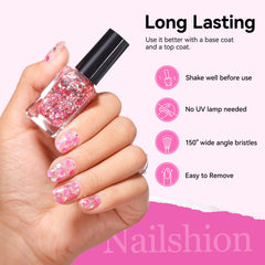 Nailshion 10ml size comparison showing compact bottle ideal for travel and storage