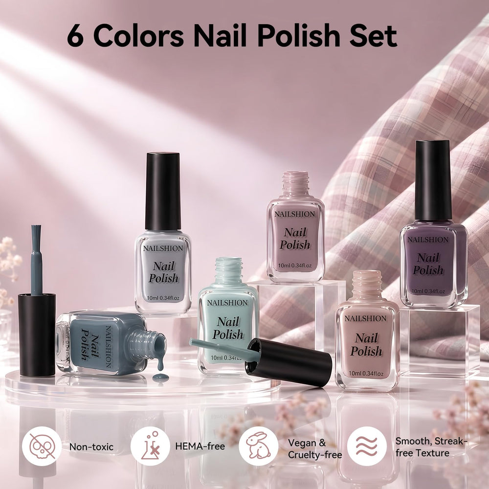 Nailshion size scale bottles beside coin showing compact 10ml travel-friendly benefit