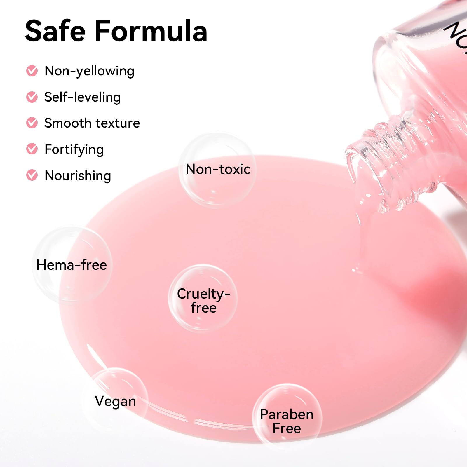 Nailshion size comparison in hand to show compact, travel-friendly bottle