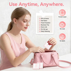 Nailshion scale comparison showing compact packet size benefit