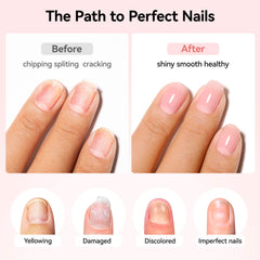 Nailshion swatch on nail wheel displays sheer milky tint and natural brightening