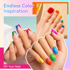 Nailshion swatch on nails demonstrating vibrant, one-coat pigmentation