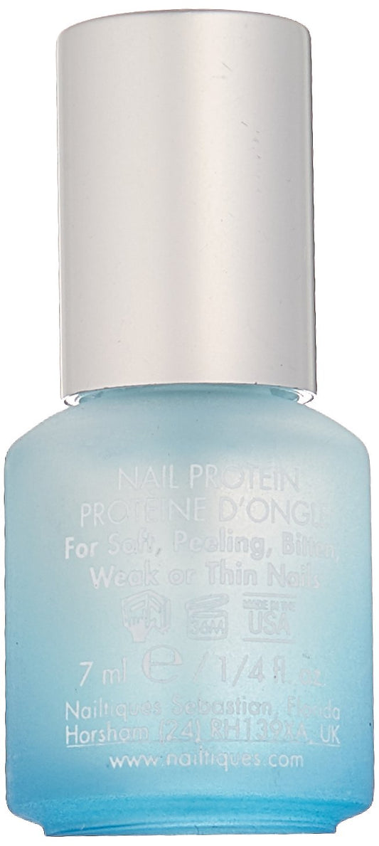 Nailtiques application closeup on nail demonstrating bonding and protection