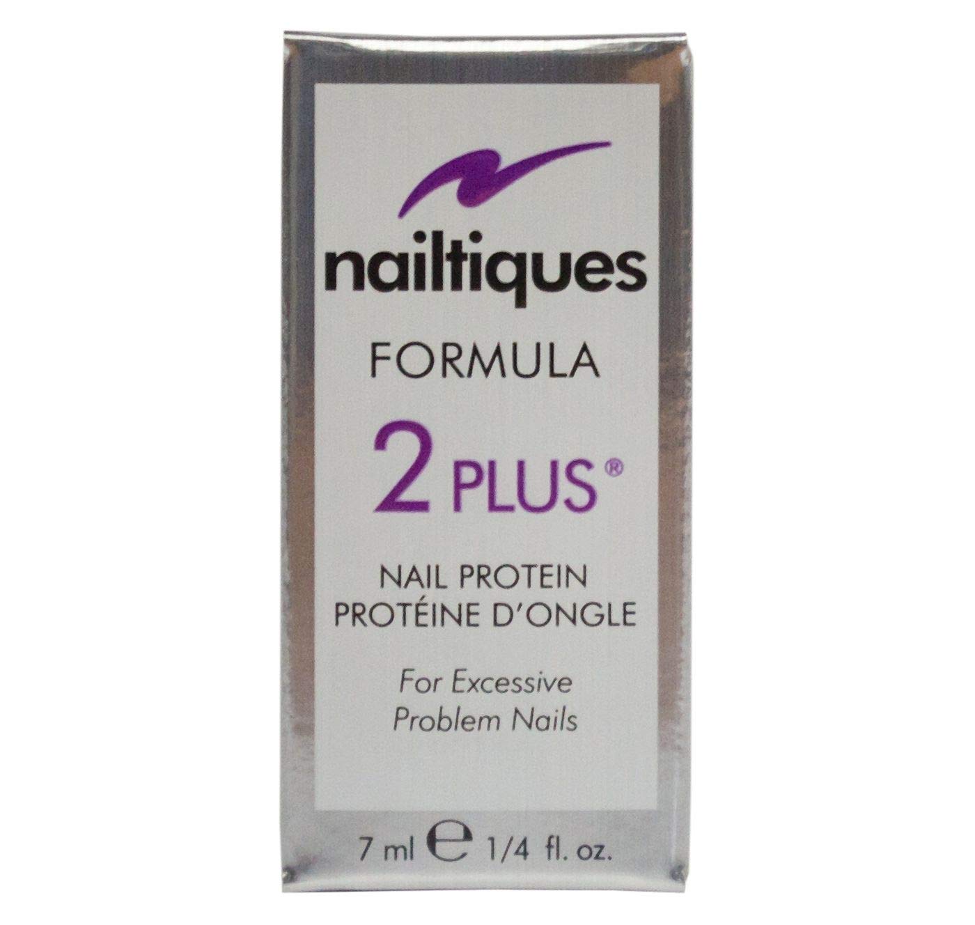 Nailtiques Formula 2 front bottle showing label and compact 0.25 oz size for easy travel