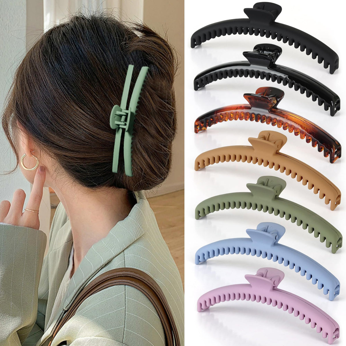 NAISIER front view of seven-color clip pack showing variety and convenience