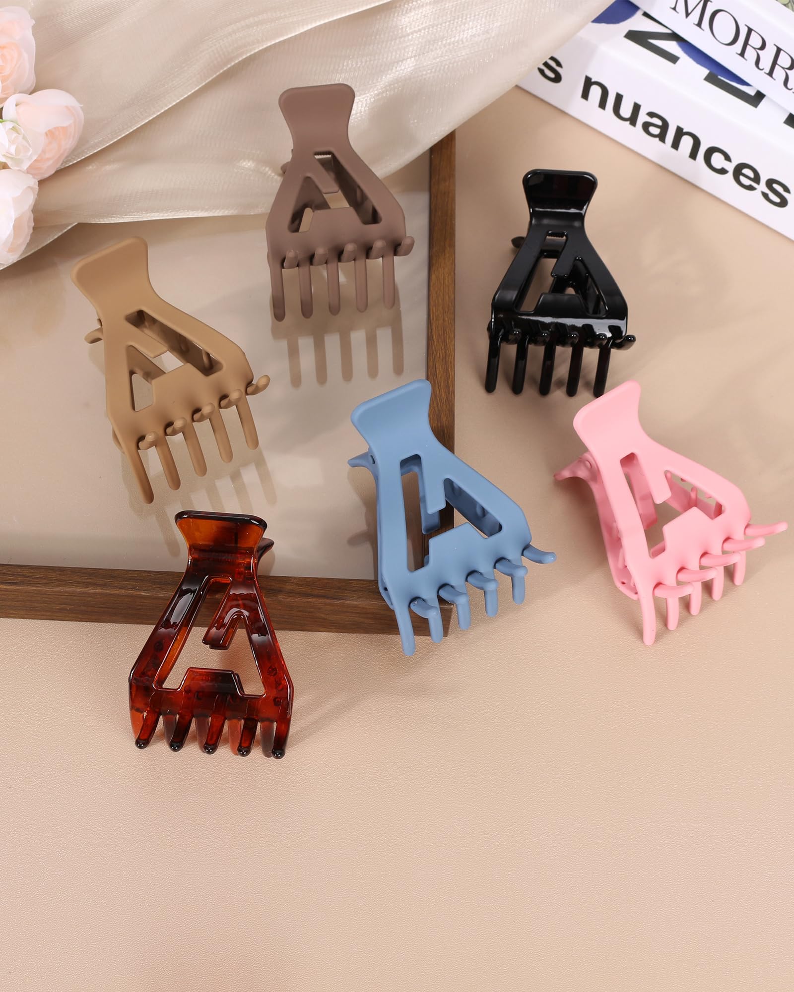 NAISIER mixed color clips laid out, offers discreet styling options