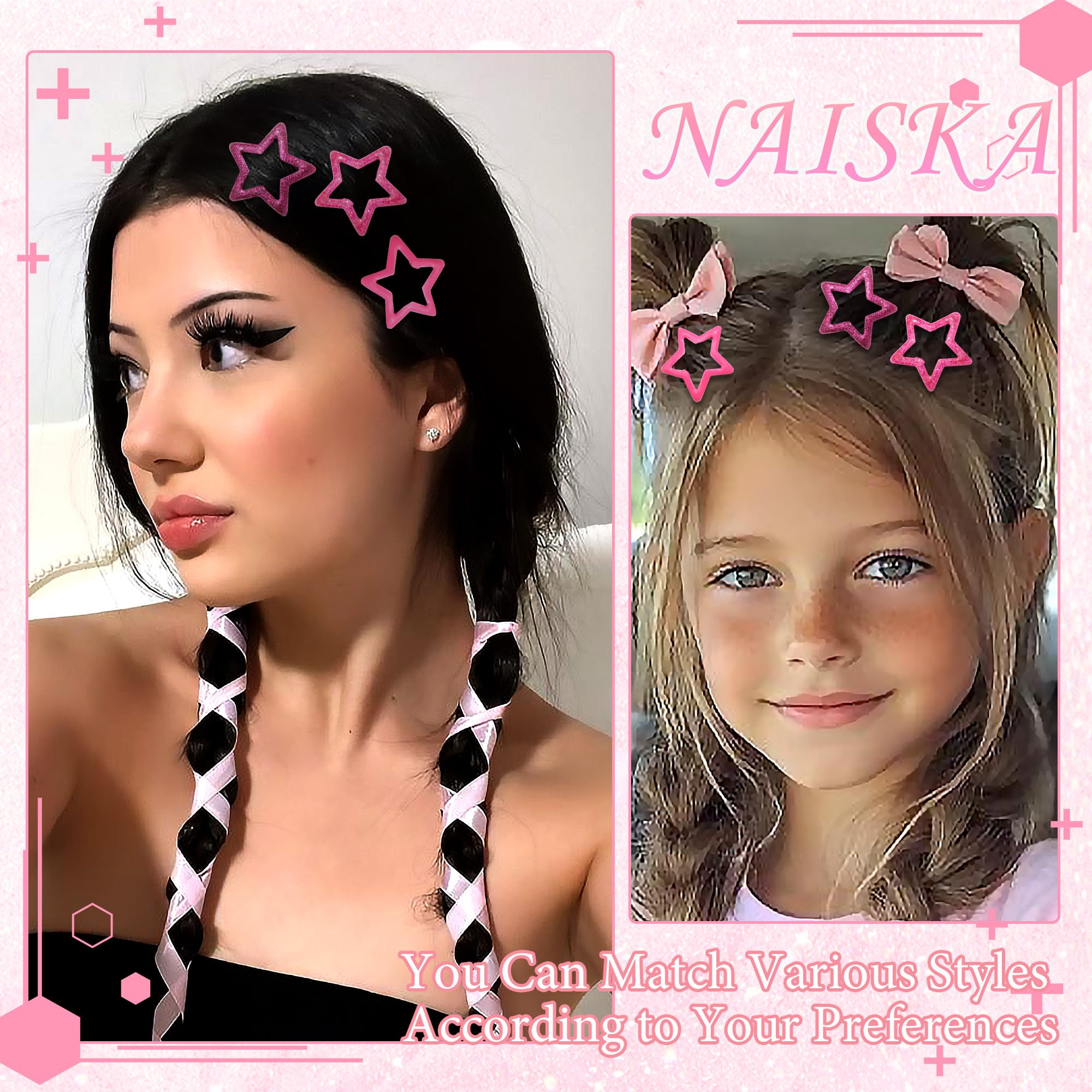NAISKA assorted star styles arranged to display variety and mix-and-match options