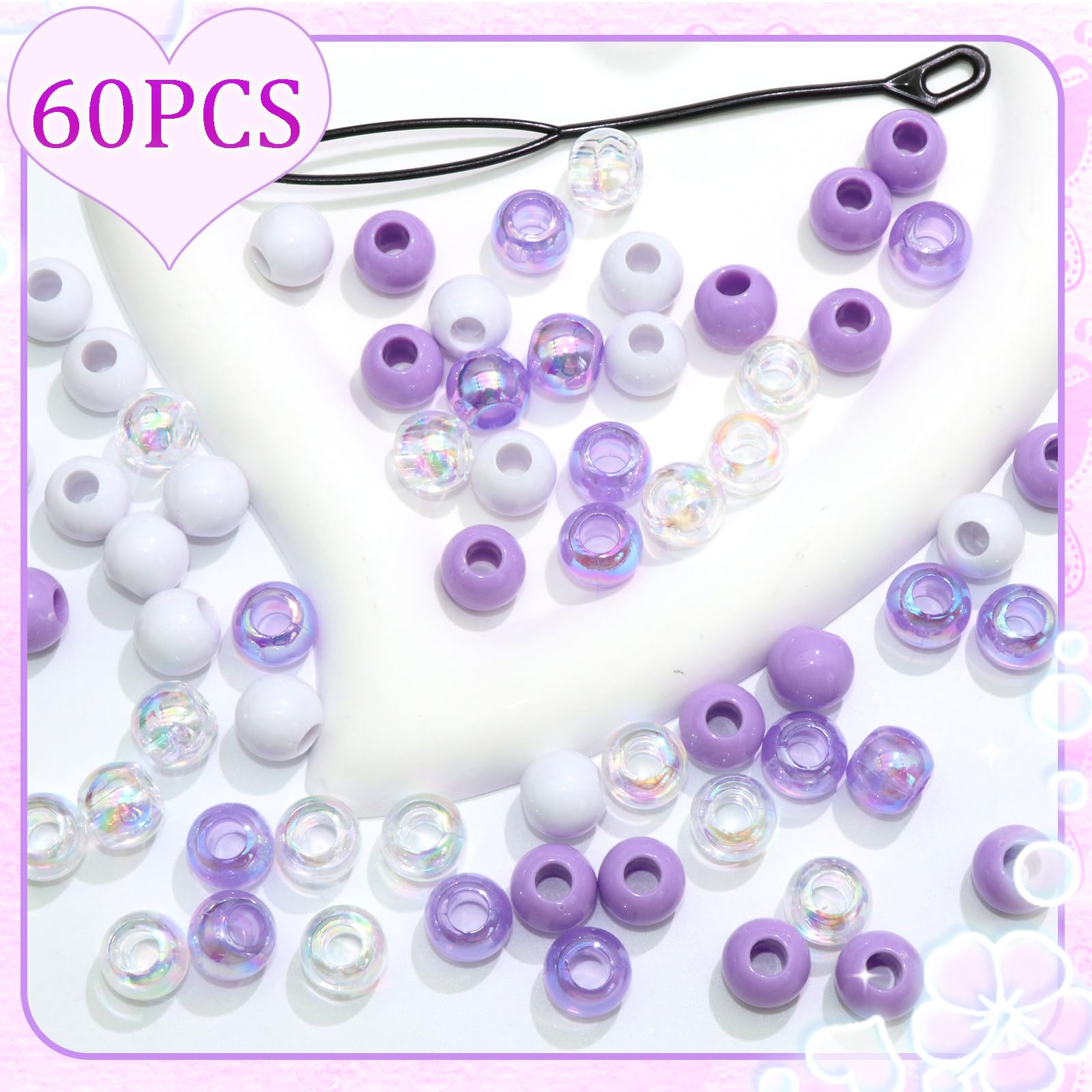 NAISKA close-up of bead hole and smooth texture protects hair