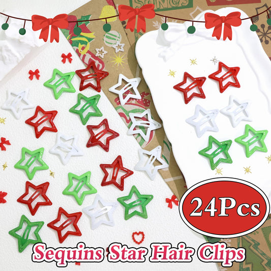 NAISKA close-up of sequin texture on star clip highlighting sparkly finish