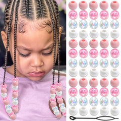NAISKA front pack of light pink and clear beads shows full 60-piece set and value