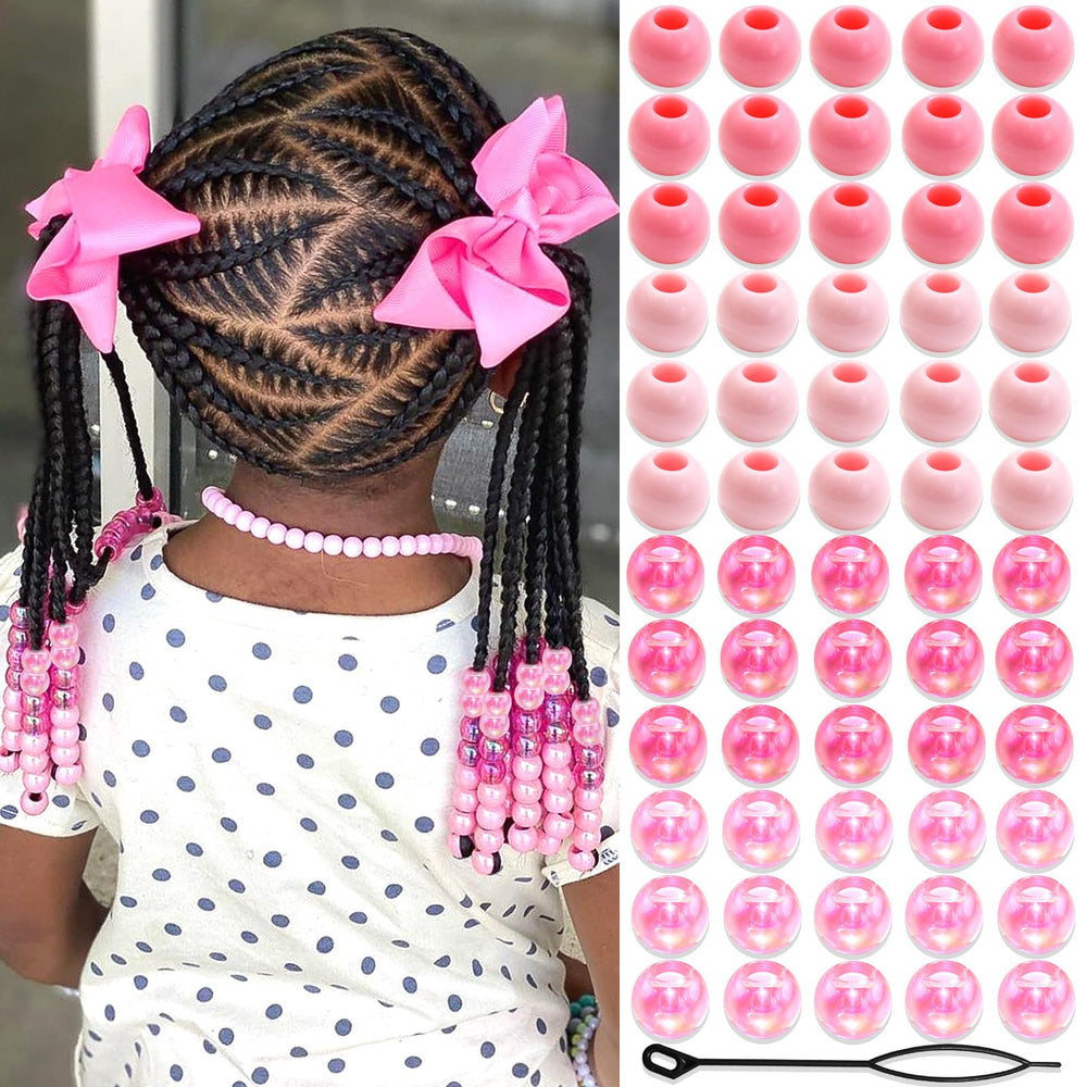 NAISKA front pack showing 60 pink acrylic beads and variety