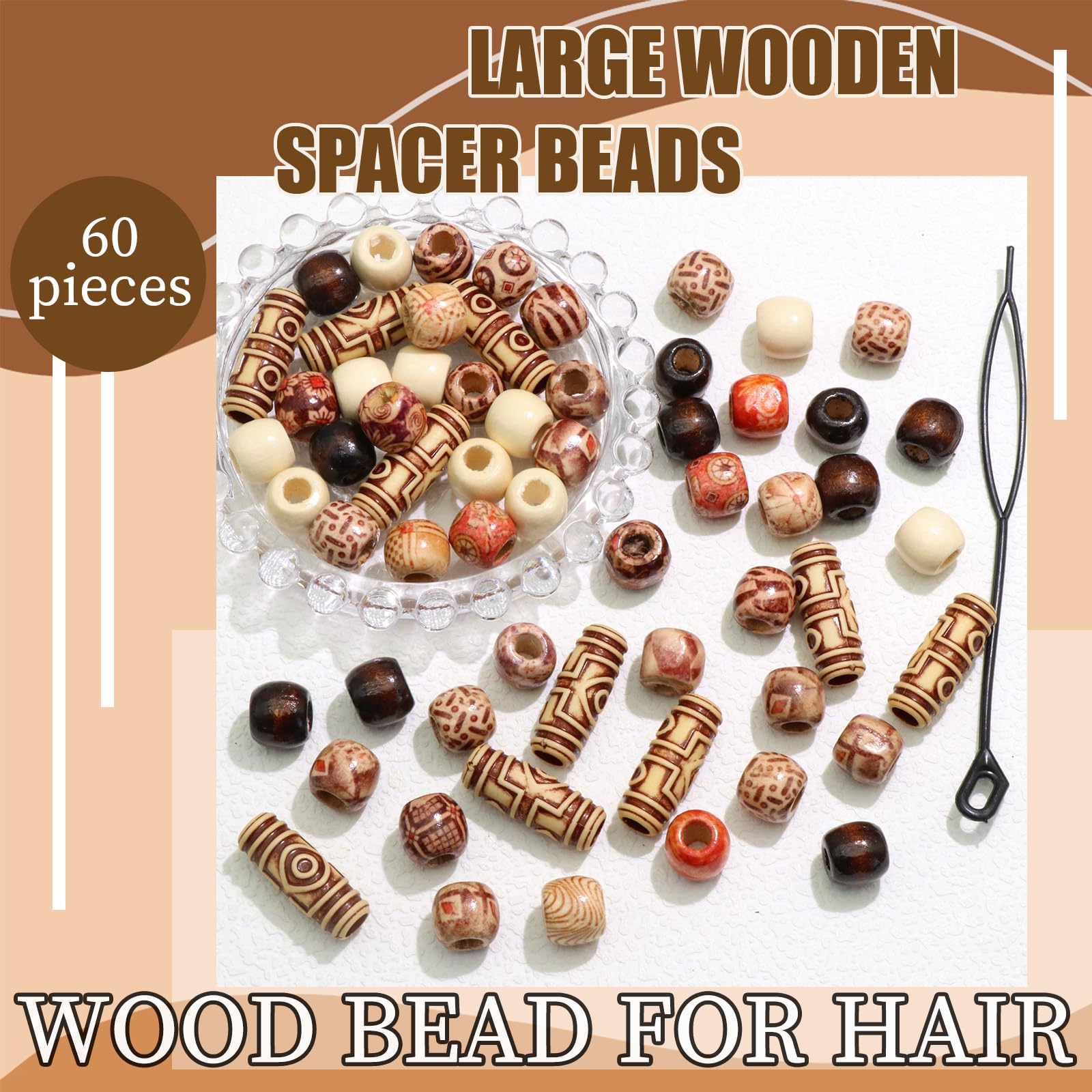 NAISKA beads threaded on braided hair showing natural accent benefit style