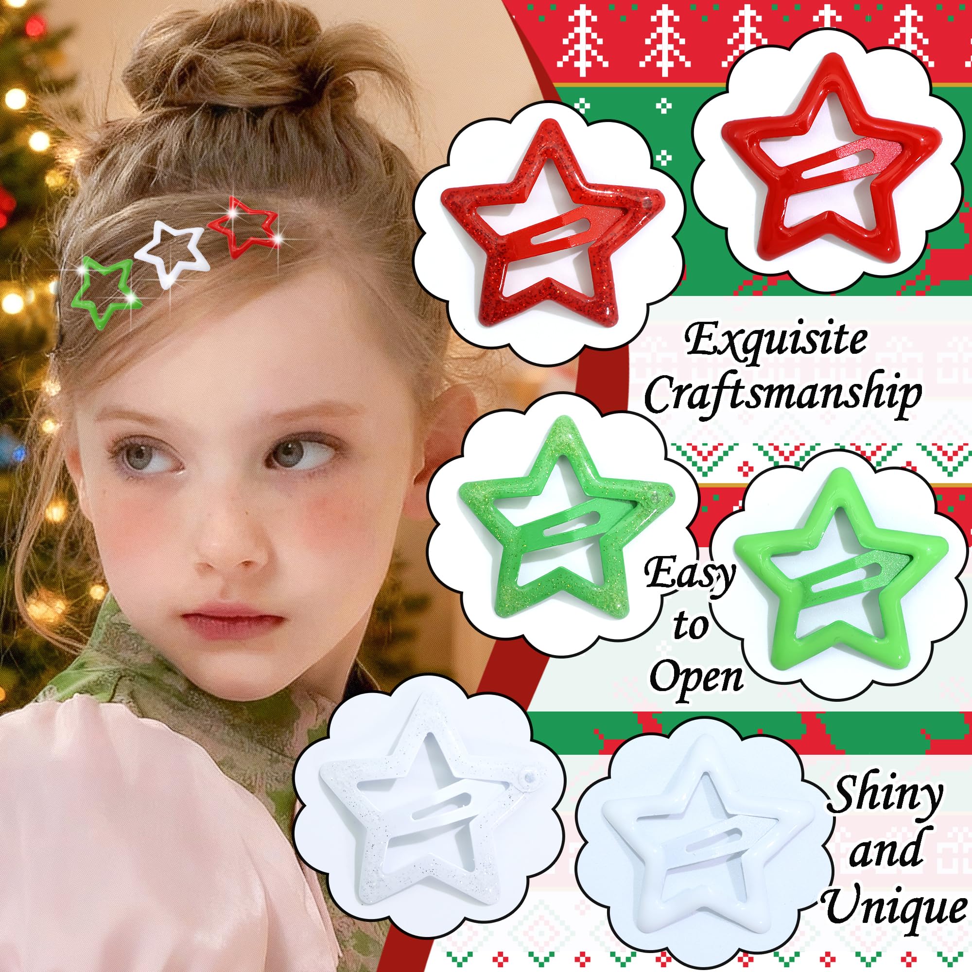 NAISKA mixed red green white clips arranged flatlay for styling ideas