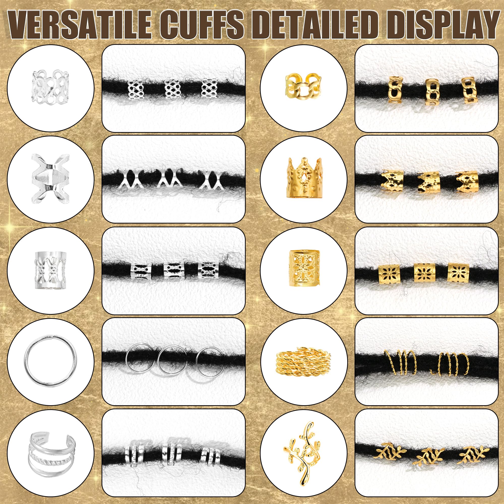 NAISKA scattered gold and silver cuffs display style variety