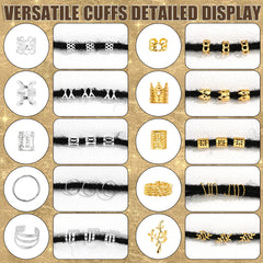NAISKA scattered gold and silver cuffs display style variety