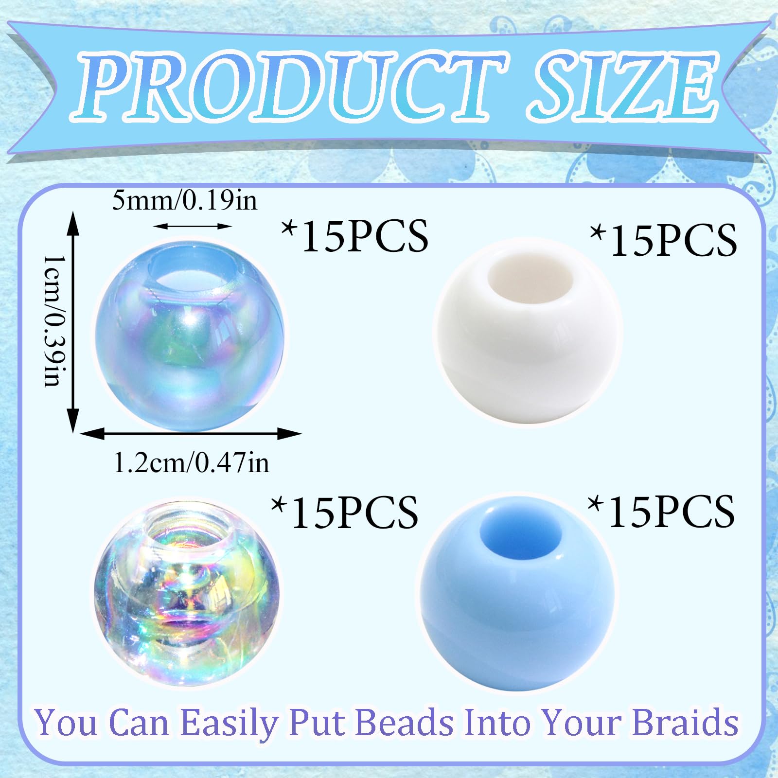 NAISKA scattered beads displaying four styles and mix-and-match benefit