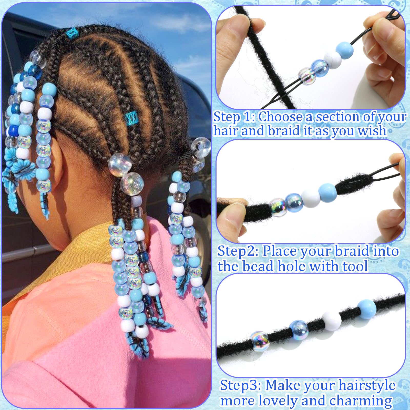 NAISKA beads beside a coin illustrating scale and lightweight comfort benefit