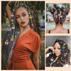 NAISKA variety of pendants arrangement showing options for layered braid looks