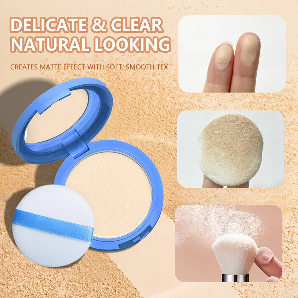 NAISSIYA model patting powder on T-zone demonstrating shine control and matte effect benefit
