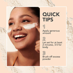 NAISSIYA lifestyle shot of woman mattifying T-zone for confident look