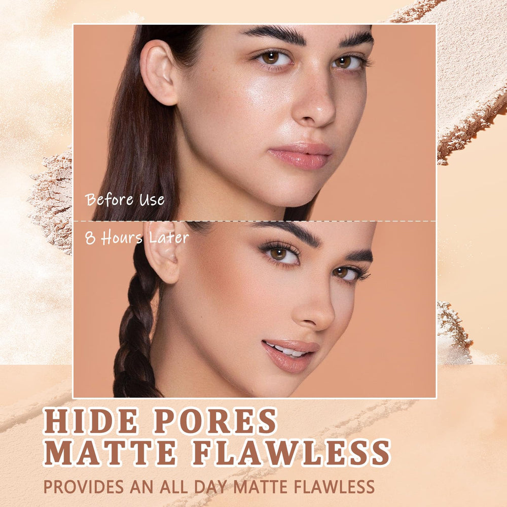 NAISSIYA close-up of pressed powder texture for smooth application benefit