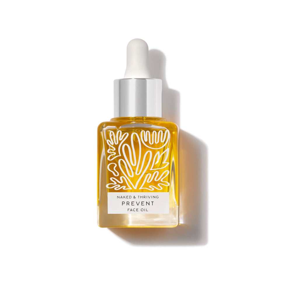 Naked & Thriving dropper dispensing a single drop for controlled application benefit