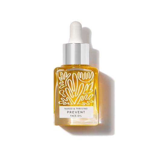 Naked & Thriving dropper dispensing a single drop for controlled application benefit