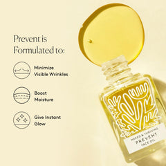 Naked & Thriving oil texture on hand demonstrating smooth absorption benefit