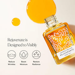 Naked & Thriving dropper dispensing golden oil for controlled, mess-free application