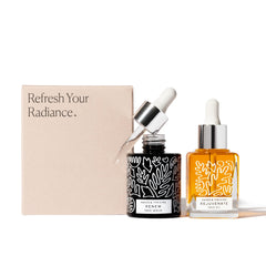 Naked & Thriving Renew serum drop texture highlighting hydration benefits