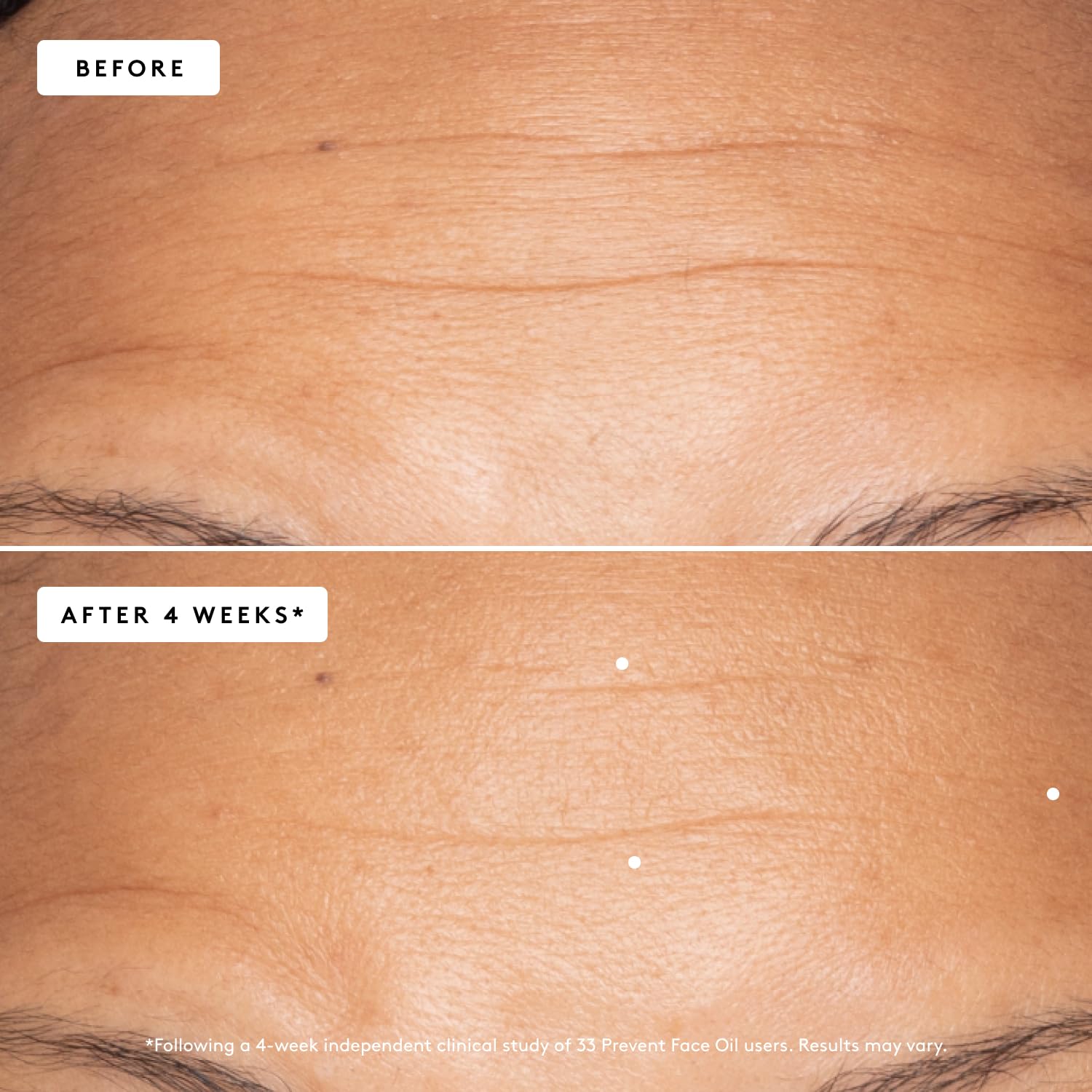 Naked & Thriving 35 ml bottle next to ruler showing compact travel-friendly benefit