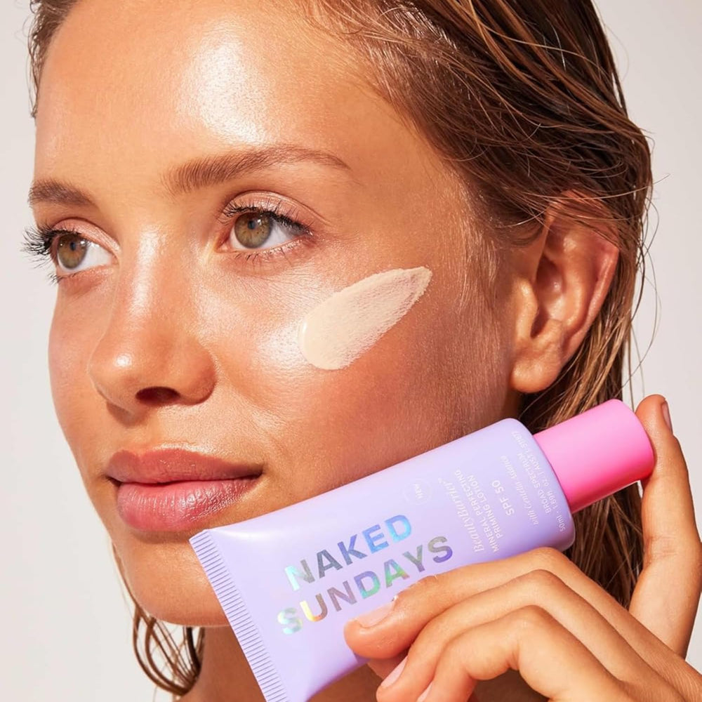 Naked Sundays swatch on wrist showing how the primer blends for a natural, even tone