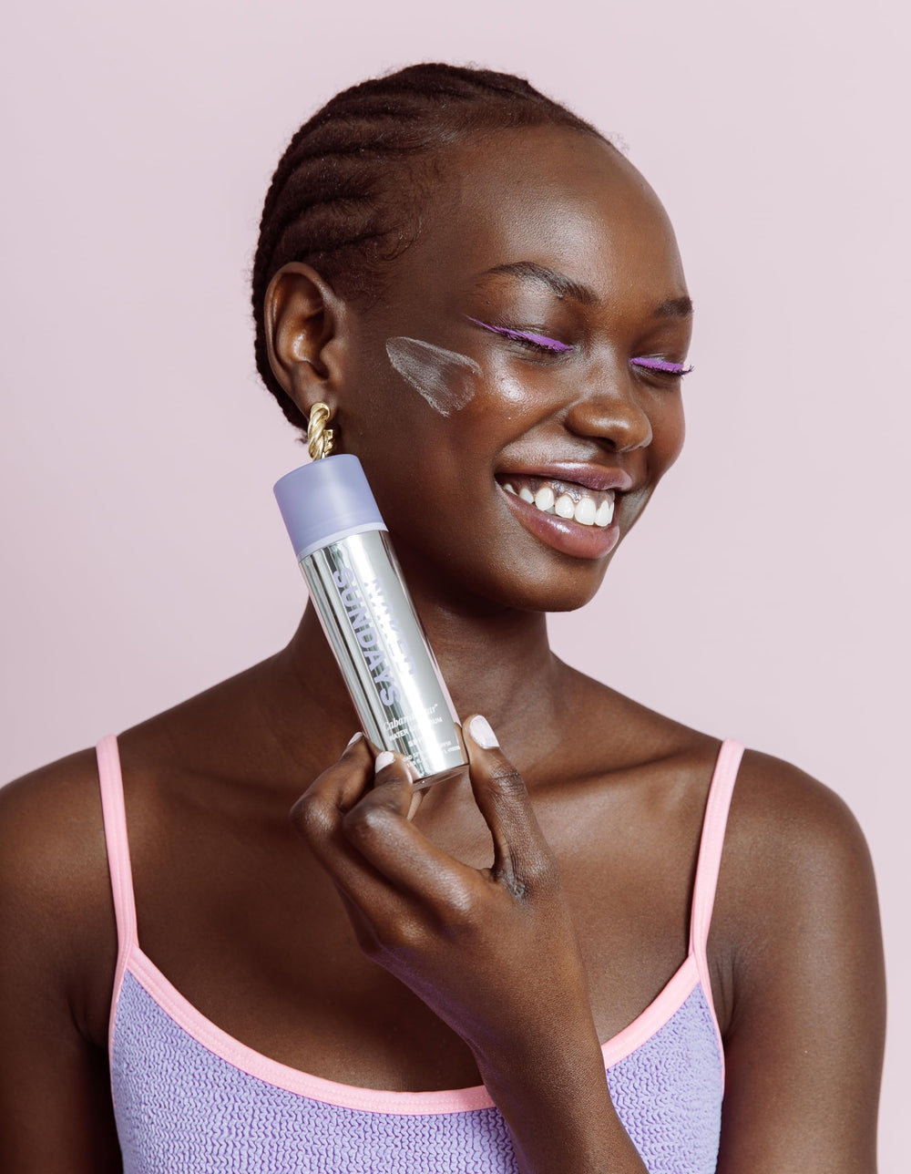 Naked Sundays pump dispensing serum for precise, mess-free application