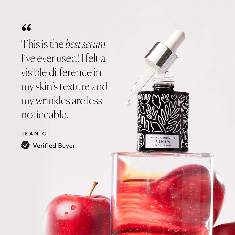 Naked & Thriving label close-up showing key ingredients and ingredient transparency benefit