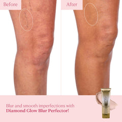Nakery before and after swipe revealing blurred texture benefit