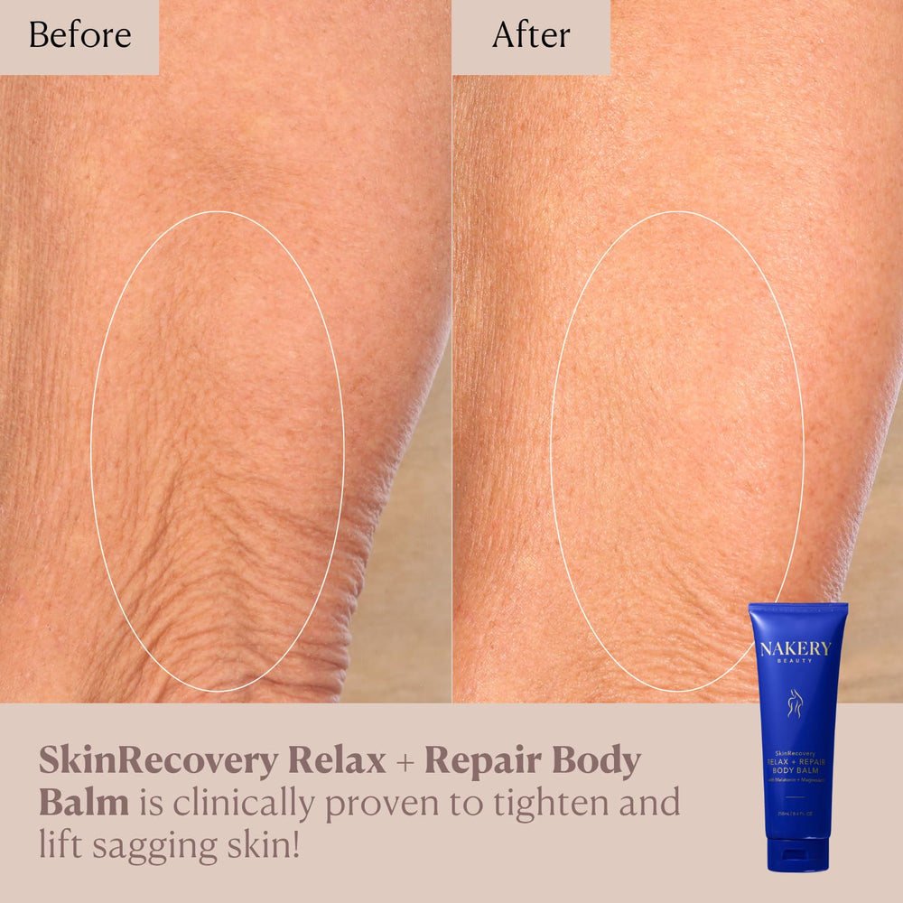Nakery cap and pump detail emphasizing easy use and measured application benefit