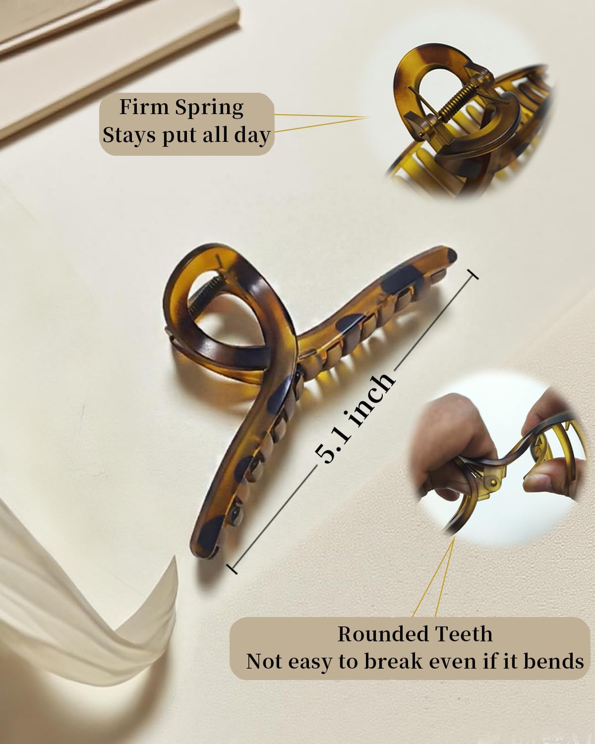 Nalodu close-up of teeth and spring demonstrating durable grip